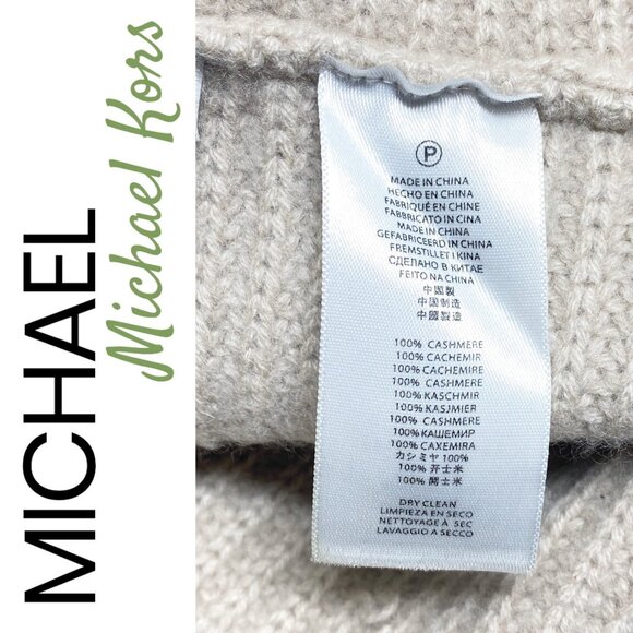MICHAEL MICHAEL KORS 100% CASHMERE OPEN CARDIGAN SWEATER OVERSIZED OLD MONEY, XL - Picture 4 of 6